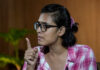 Ink Thrown at AISA President Neha Bora During Ranchi Student Protest